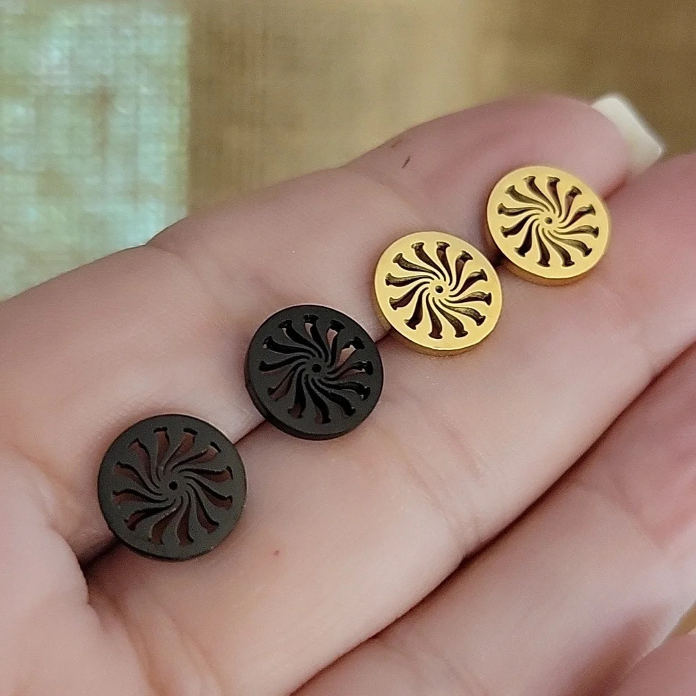 Cyclone Cut-out Stud Earrings, choice of color